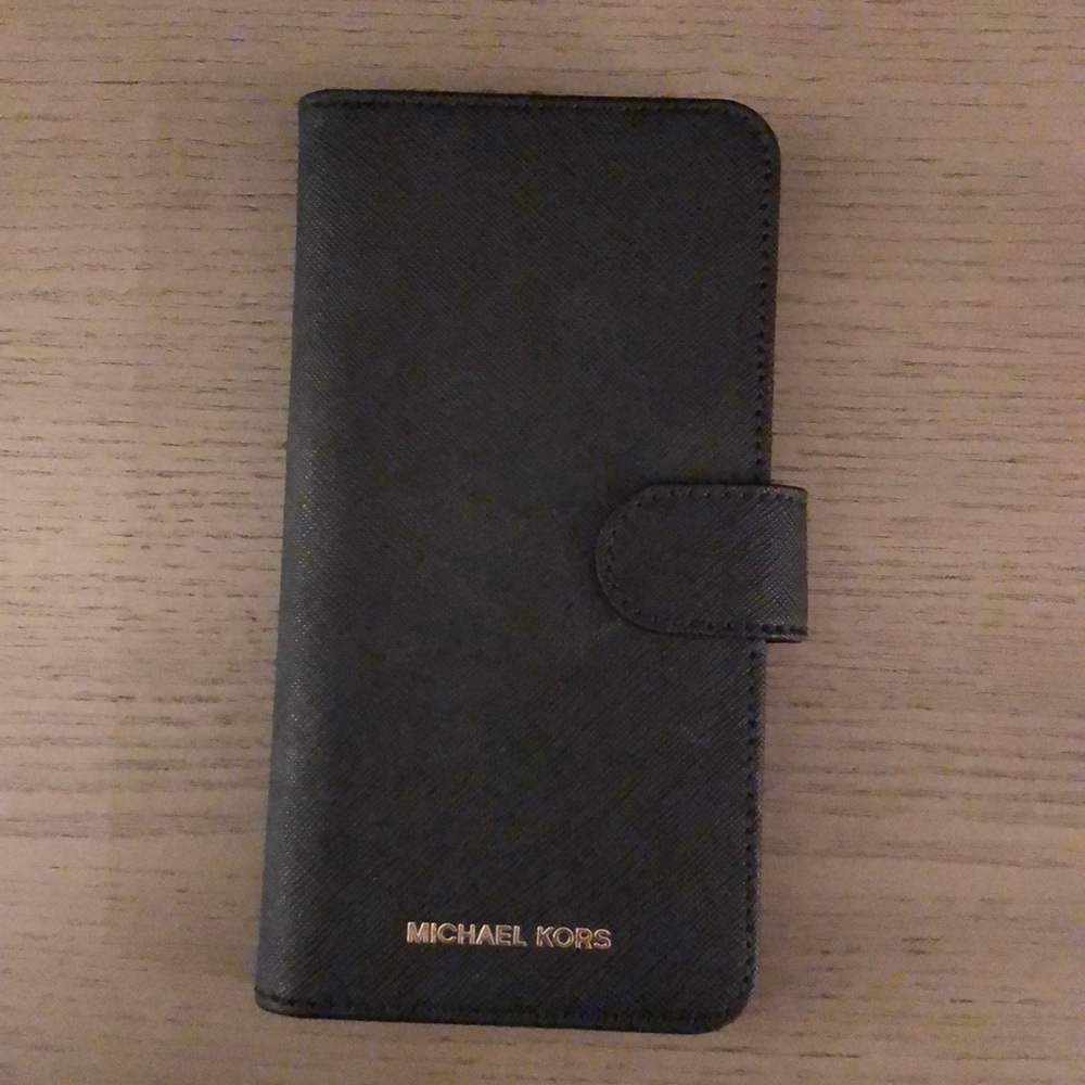 Michael Kors leather iPhone case/wallet